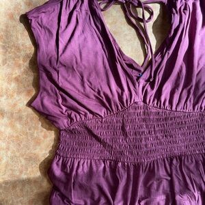 Old Navy Plum Tie-back Jumpsuit